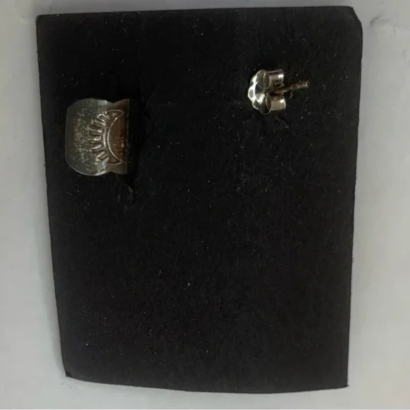 Vintage Sterling Silver Turquoise Feather Dangle Earring Pierced and Ear Cuff - Picture 7 of 8